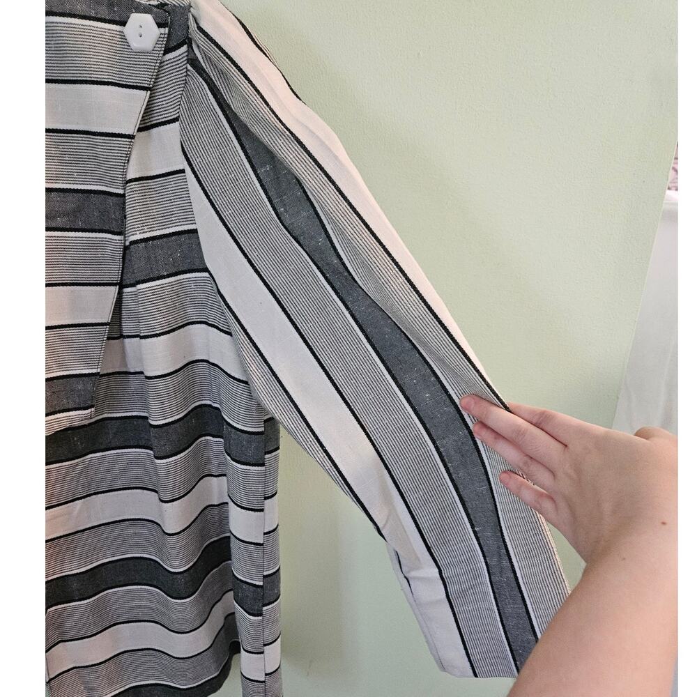 Vintage Manhattan Plaza 80s Grey Striped Open Jac… - image 5